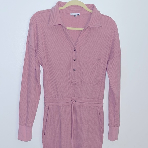 FASHION NOVA | Women’s Destination Relaxation Thermal Jumpsuit in Mauve Size S - Picture 1 of 8
